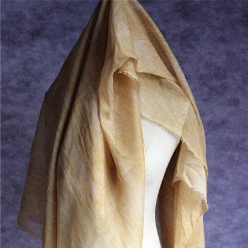 Lace25 100*150cm Thin Gradient Wooden Lubricious Tie-dye Thin Lace Fabrics For Women Silk Scarves Fabrics The Curtain Clothes