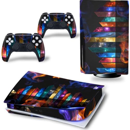 PS5 Disk Skin Sticker Decal Cover for PlayStation 5 Console and 2 Controllers PS5 Disk Skin Sticker Vinyl