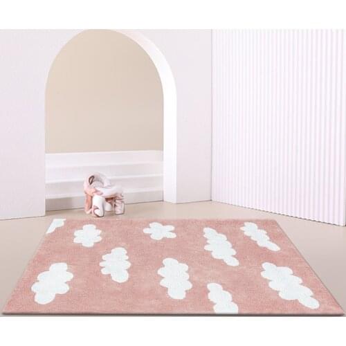 New Cute Cloud Design Carpet Home Soft Shaggy Rugs Girl Bedroom Large Carpets Living Room Floor Mat Doormat Kid Room Play Mat