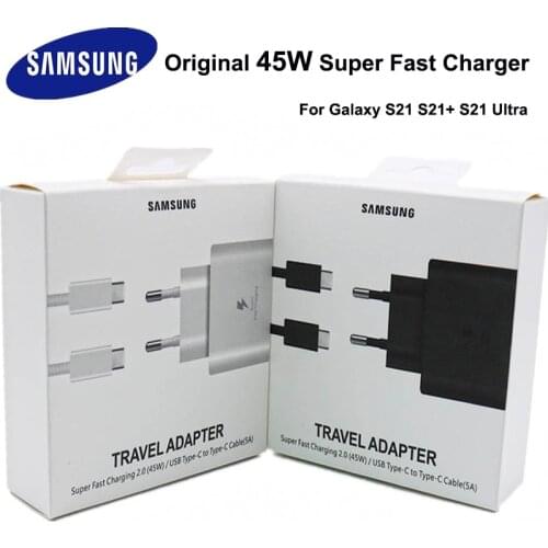 Samsung Original 45W USB-C Super Adaptive Fast Charge Charger EP-TA845 For Samsung GALAXY Note 10 Plus Note10Plus 5G A91 Note10