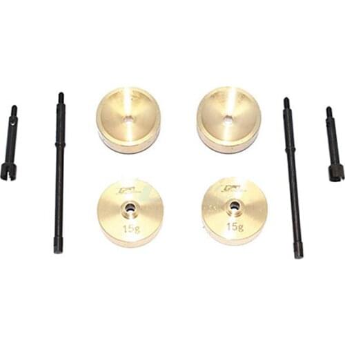 For AXIAL-1/24 4WD SCX24 DEADBOLT- AXI90081 Hard Steel Front CVD Head + Rear Axle Drive Shaft Counterweight Kit Spare Parts