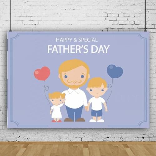 Holiday Backdrop Children and Father Purple Photography Background Party Celebration Photo Booth Studio Decor