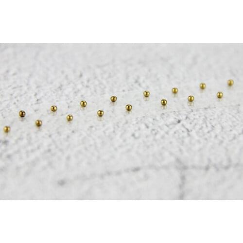 Clear Tape 24k Gold-plated Magnetic Bead Ear point application auricular press plaster ear seeds ear acupuncture 100pcs/pack