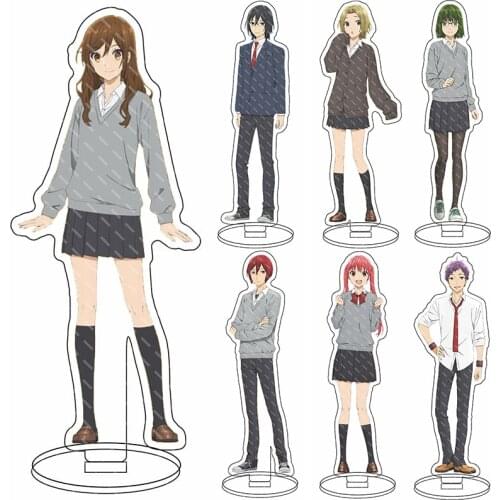 Anime Horimiya Collection Stand Model Display Plate Miyamura Izumi Hori Kyōko Double Sided Acrylic Standing Keychain Desk Decor