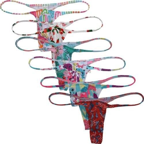 Men G-Strings Nylon Underwear Bulge Pouch String Bikini T-Back Swim Thong Colorful Shorts Sissy Lingerie For Men