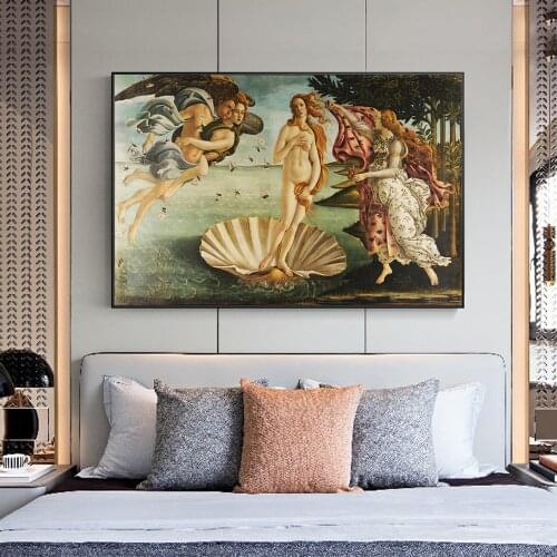 The Birth of Venus by Botticelli Canvas Paintings Reproductions On the Wall Art Posters And Prints Classical Art Pictures Cuadro