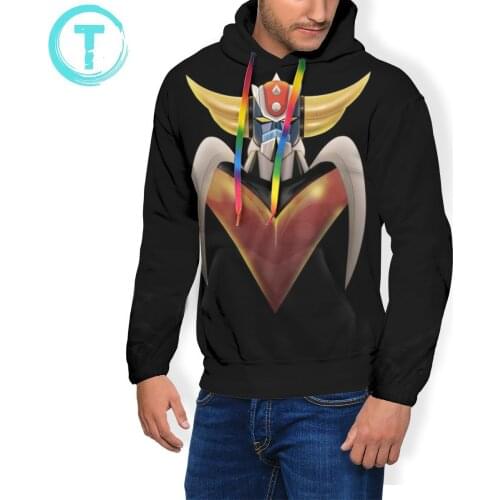 Goldorak Hoodie UFO ROBO Grendizer Hoodies Red Polyester Pullover Hoodie Mens Long Casual Loose Autumn Hoodies