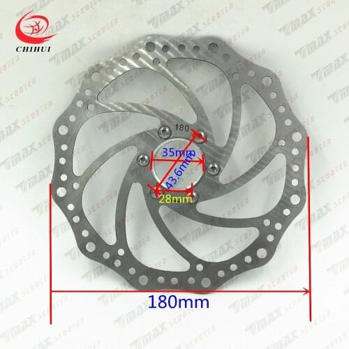 Electric Scooter Brake Disc 180mm(OD) Electric Bike Disc Brake Rator Plate(Scooter Parts&Accessories)