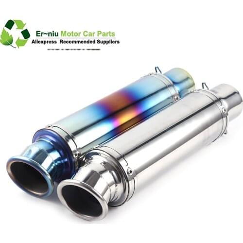 60mm e-mark Universal Motorcycle Exhaust Escape Muffler S1000RR CBR1000 Ninja400 EX400G Xmax300 Z1000 FZ800 CBR500 RSV4