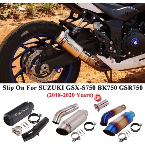 Slip On For SUZUKI GSX-S750 GSX S750 GSX-S 750 BK750 GSR750 Motorcycle Exhaust Silencer Modify Mid Link Pipe Muffler DB Killer