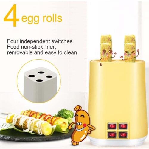 Z30 4 Eggs Roll Egg Cooker Electric Automatic Multifunctional Mini Egg Roll Maker Omelette Breakfast Egg Boiler Kitchen Cooking