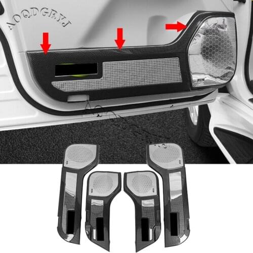 Carbon fiber ABS+Steel Car Door Anti-kick Board Moulding protection Cover For Toyota Land Cruiser 2008-2020 Car Accessories