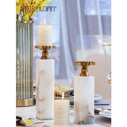 Nordic Gold Modern Metal Candle Holder Wedding Menorah Outdoor Pillar Candle Holder Garden Porta Velas Home Decor BW50ZT