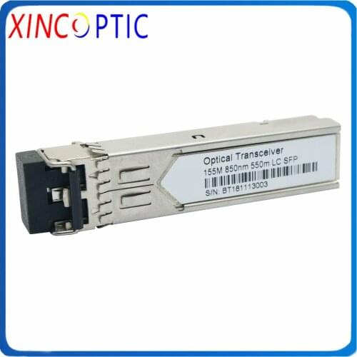 2Pcs 155M 850nm,550M,Multi Mode Dual Fiber,DOM,LC SFP Transceiver and 1pcs MM OM3-150,3M,Duplex,PVC,LC-LC Fiber Patch Cord