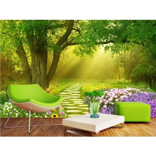 3d room wallpaper custom photo non-woven mural 3d wall mural wallpaper for walls 3 d Flowers butterflies forest painting