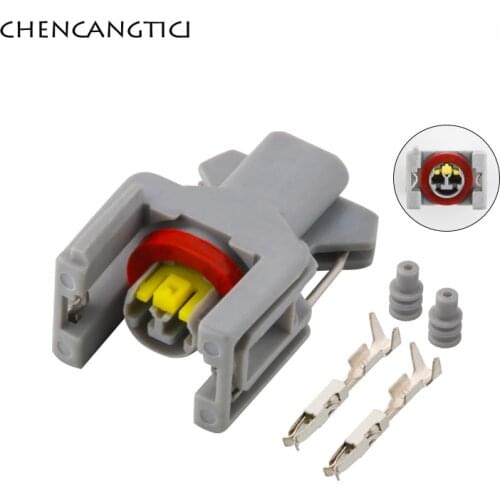 5 Sets 2 Pin Way Delphi Waterproof Automotive Connector Diesel Injector Fuel Rail Plug T15 10811963 240PC024S8014 1743486-3
