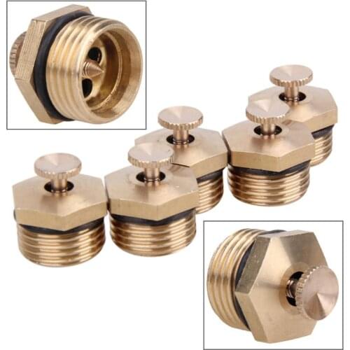 5Pcs Degrss Garden Sprinkle Connector Thread Water Sprinkler Irrigation Spray Nozzles Watering Head Brass Lawn Supplies
