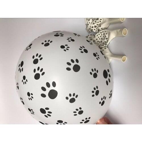 50pcs Printing Dog Paw Latex Balloons Helium Animals Ball Birthday Party Decoration Wedding Party Supplies