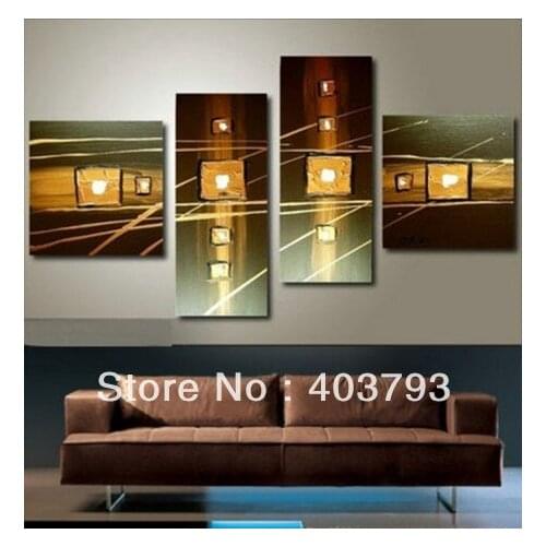 Buy at disscount price 2013 4pc NEW MODERN ABSTRACT HUGE WALL ART OIL PAINTING ON CANVAS(no framed) (no framed) free shipping