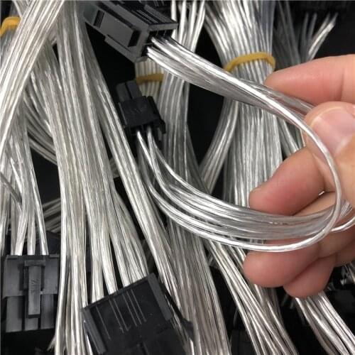 20CＭ GPU/CPU 6Pin Female to 8Pin Male Power Supply Adapte 4Pin to 4Pin 8Pin extension cord Tinned copper wire Support high power