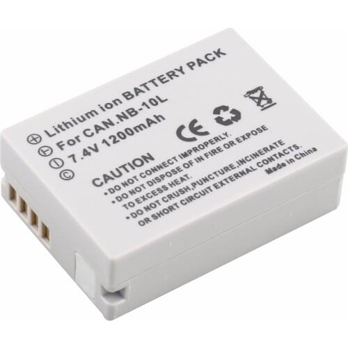 Probty 1200mAh NB-10L NB 10L NB10L Battery for Canon PowerShot G15 G16 G1X G3X SX40 SX40HS SX50 SX60 HS Digital Camera