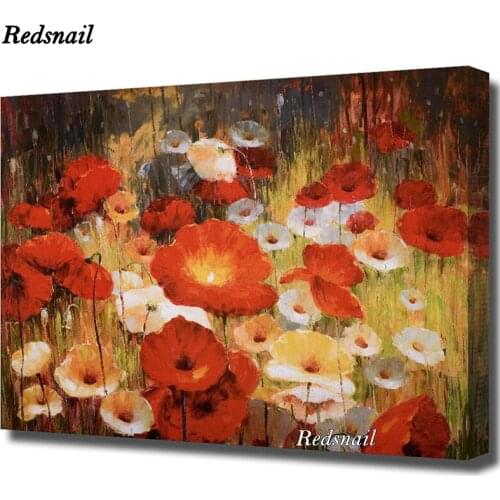 Poppy flower Diy Diamond Painting cross-stitch wild flower 5D full Square/Round Drill mosaic diamond embroidery Wall Art EE850