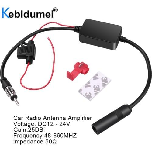 Auto Car Radio FM Antenna Signal Amp Amplifier Booster For Marine Car Vehicle Boat 330mm FM Amplifier Universal 12V