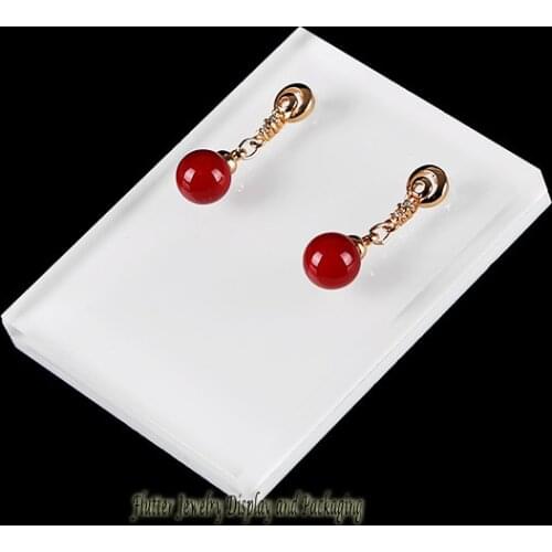 White Acrylic Earring Display Earring Stand Jewelry Organizer Earring Stud Holder Jewellery Showing Case