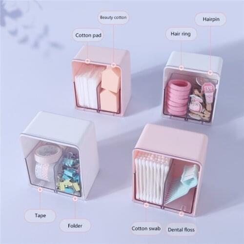 N7MF Cotton Pads Holder Cotton Swab Ball Organizer Cosmetic Container Dispenser Box
