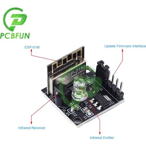 ESP8285 Infrared Receiving Transmitting Wifi Remote Control Switch Module Development Learning Board Connect with TTL Downloader