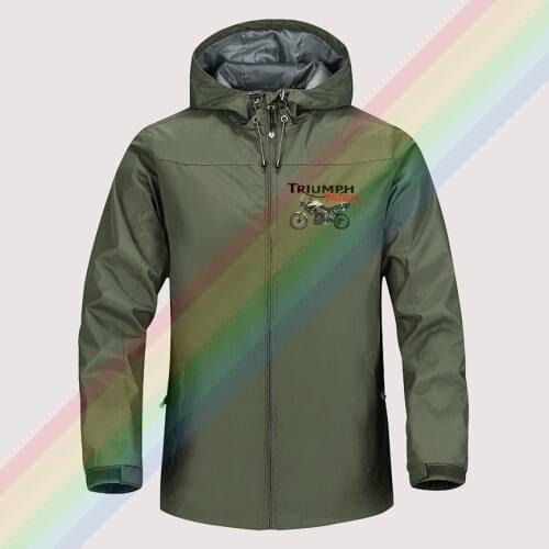 Triumph moto tiger Outdoor Mountaineering Windproof Jacket Hooded comfortable Men Women Fashion High Quality Asian size