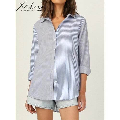 MiuKoMiYa Women's Striped Shirts