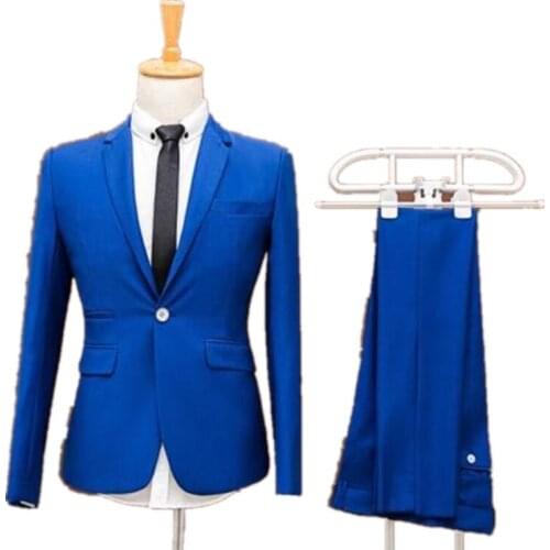 Fashionable mens suits Wedding Men Business Royal Blue Wedding Suit Groom Men Suit Slim Fit