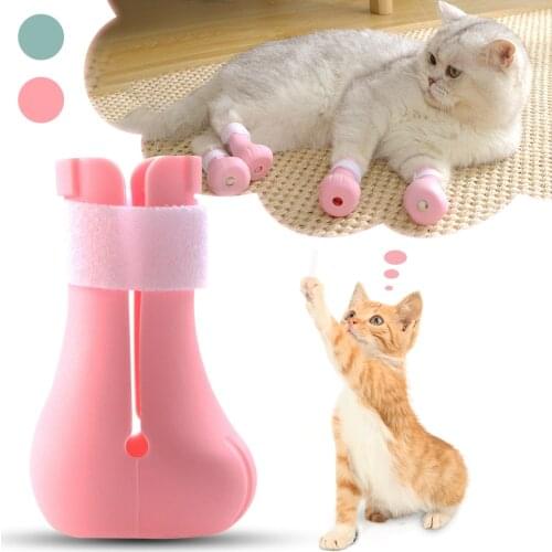 Anti-biting Bath Washing Cat Claw Cover Cut Nails Foot Cover Pet Paw Protector for Anti-Scratch Cat Shoes Boots cat paw pets