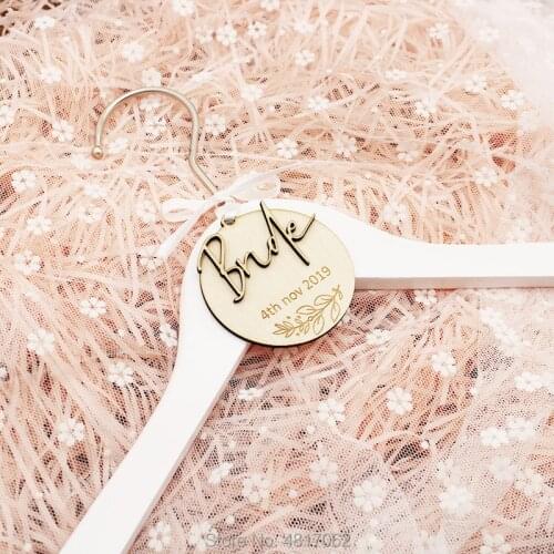 Personalized Wooden Wedding Hangers - Add Your Name And Date. Suitable For Bridesmaid Gifts - Custom Hangers For Bride And Bride