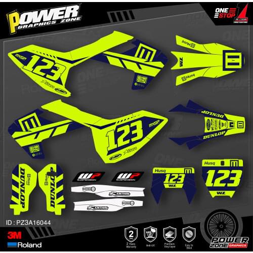PowerZone Custom Team Graphics Decals 3M Stickers Kit For Husqvarna Sticker 2016-18 TC FC TX FX FS 2017-19 TE FE 125-450cc 44