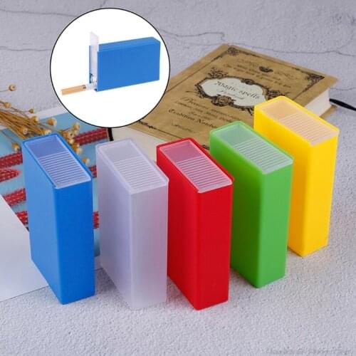 Transparent Portable Plastic Cigarette Case Dispenser Tobacco Container Cigarettes Holder Storage Box Smoking S03 21