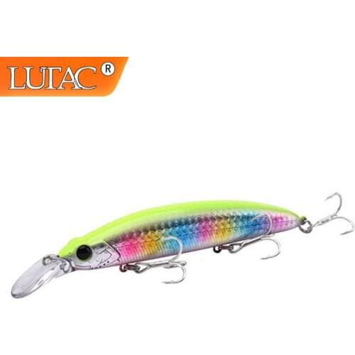 LUTAC Fishing Lures Hard Plastic Artificial Baits Minnow Floating Origin Hook 110mm 21g