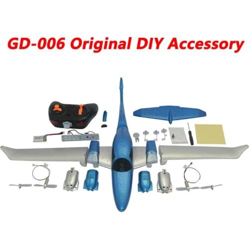 DIY Assembled Glider GD-006 RC Fixed-wing Remote Control Aircraft Full Spare Part Propeller Motor LED Recevier Controller etc