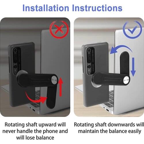 Laptop Screen Folding Side Mount Magnetic Mobile Phone Stand Holder Multifunctional Lazy Adjustable Bracket