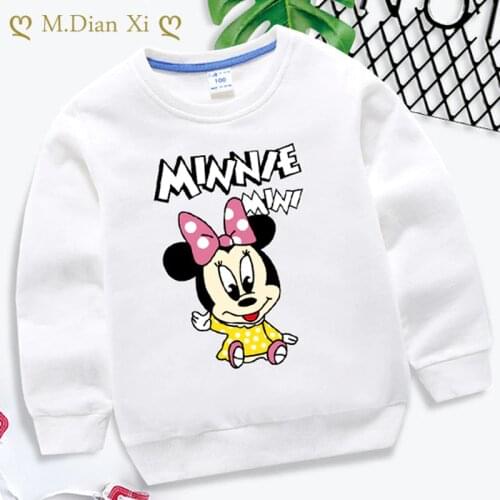 2021 Spring and Autumn New Boys and Girls Hooded Sweater Baby Western Style Hooded Cartoon Shirt Bottoming Childrens Clothing