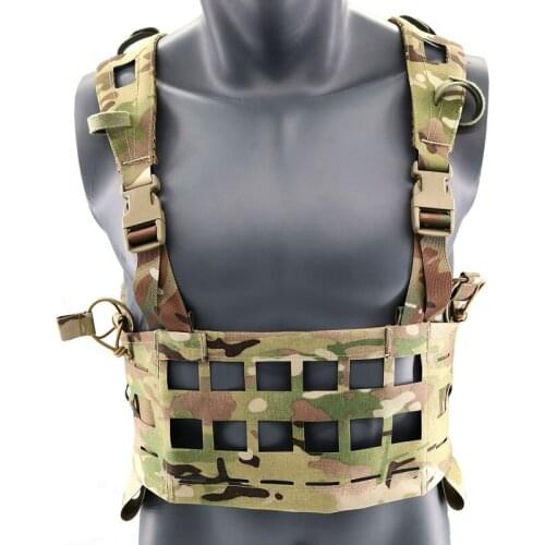 Tactical Chest Rig Military Laser Cutting Molle Vest Multicam Lightweight Airsoft Gear Removable Vest Accessories
