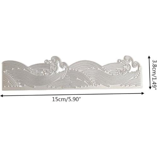 Sea Waves Shape Carbon Steel Cutting Dies DIY Scrapbooking Photo Album Embossing Paper Cards Making Stencil Decorative R7UB