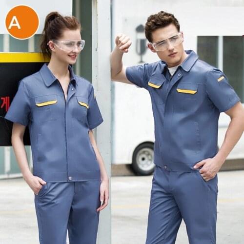 High Quality Summer Men Women Workwear Clothing Set For Workshop