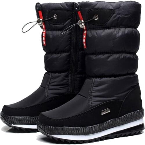 Women snow boots platform winter boots thick plush waterproof non-slip boots fashion women winter shoes warm fur