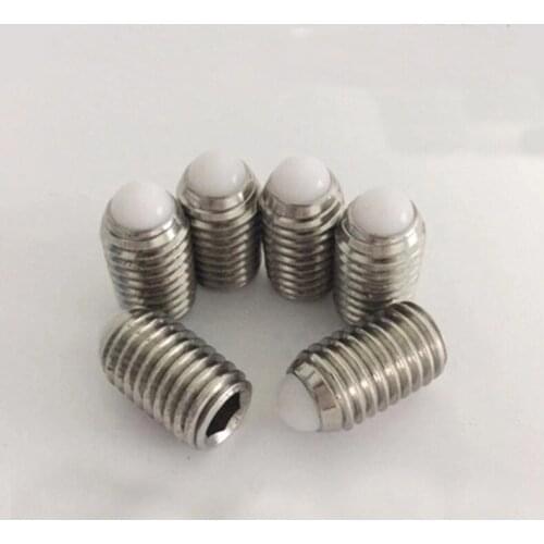 1Pcs M16 Stainless Steel Wave bead Screws nylon plastic Ball head spring Plunger Positioning beads bolt Length 25mm-40mm