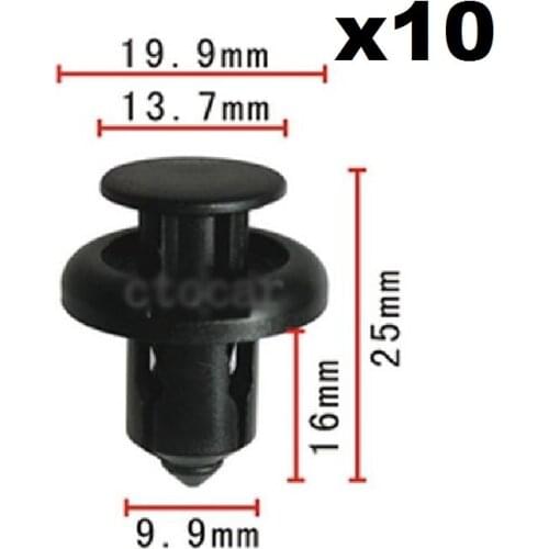 10pcs OEM For Honda For Acura Fastener Rivet Push-Type Retainer Clips 91503-SZ3-003 , 91503-SZ5-003 Bumper Arm Expansion Nail