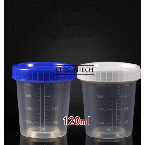 100pcs 120ml Measuring Cup DIY Empty bottle Making Tools Transparent Measurement With Cover Scale jar F2652