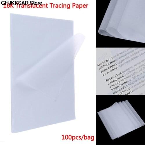 100pcs Translucent Tracing Paperfor Patterns Calligraphy Craft Writing Copying Drawing Sheet Paper School Office Supplies 2020