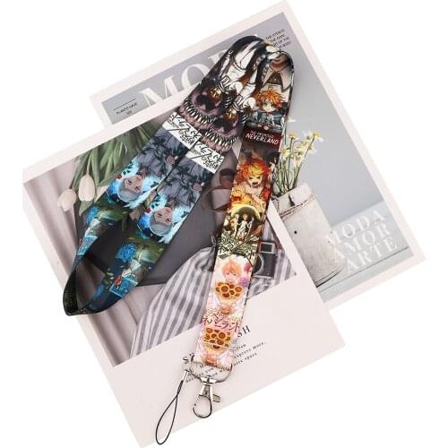 24pcs/lot MD608 DMLSKY Funny Anime Key Lanyard ID Badge Holder Phone Neck Strap With Key Ring